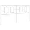 vidaXL Sengegavl i metall hvit 160 cm