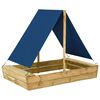 vidaXL Sandkasse med tak 160x100x133 cm heltre furu