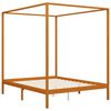 vidaXL Himmelsengeramme med 4 skuffer heltre furu 180x200 cm