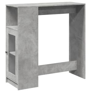 vidaXL Barbord med stativer betonggr&aring; 101x40x103,5 cm konstruert tre