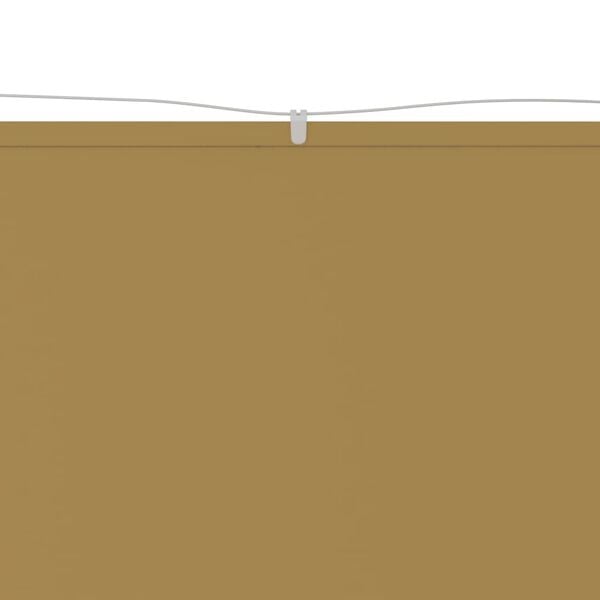 vidaXL Vertikal markise beige 180x1200 cm oxfordstoff