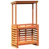 vidaXL Utendørs barbord med tak voksbrun 112,5x57x195,5 cm heltre furu