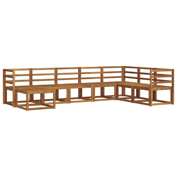 vidaXL Utend&oslash;rs sofa-sett 8 pcs Naturlig Solid akasietre