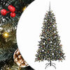 vidaXL Kunstig juletre gr&oslash;nn 210 cm PVC og plast og st&aring;l