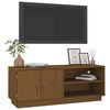 vidaXL TV-benk honningbrun 105x34x40 cm heltre furu