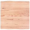 vidaXL Bordplate lysebrun 60x60x(2-4)cm behandlet heltre naturlig kant