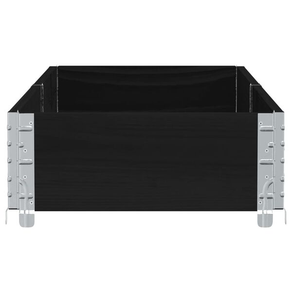 vidaXL Hageplantekasse svart 150x50 cm heltre furu