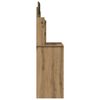 vidaXL Sminkebord med speil artisan eik 96x39x142 cm