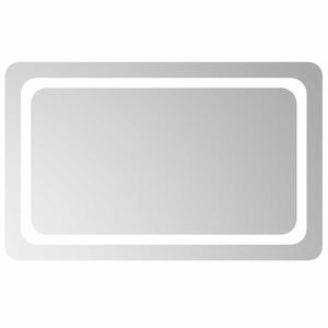vidaXL LED Badevindu med speil Gjennomsiktig 80 x 50 cm herdet glass
