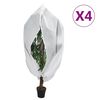 vidaXL Plantefleecetrekk med glidelås 4 stk 70 g/m² 1x1,55 m