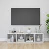 vidaXL TV-benker 4 stk h&oslash;yglans hvit 37x35x37 cm konstruert tre