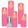 vidaXL LED-stearynlyssett 5 stk med fjernkontroll varmhvit
