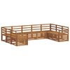 vidaXL Sofasett 9 pcs Naturlig Solid akasietre