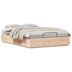 vidaXL Ottoman sengeramme Naturlig 120 x 190 cm Massiv furu