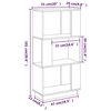 vidaXL Bokhylle/romdeler hvit 51x25x101 cm heltre furu