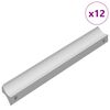 vidaXL H&aring;ndtak Ensfarget 12 pcs s&oslash;lv 105,7 x 7,4 x 15,5 mm Aluminium