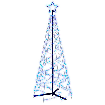 vidaXL Juletre kjegleformet blå 200 lysdioder 70x180 cm
