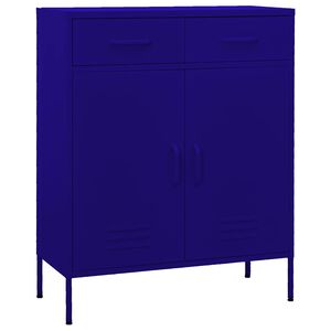 vidaXL Oppbevaringsskap marinebl&aring; 80x35x101,5 cm st&aring;l