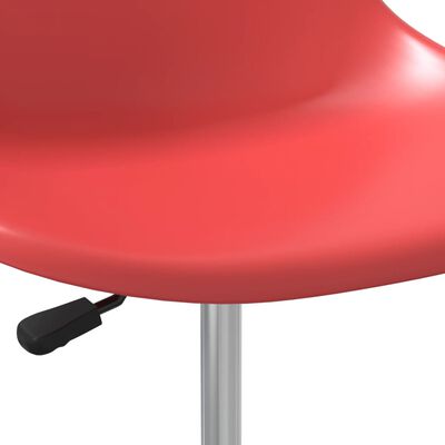 vidaXL Svingbare spisestoler 2 stk rød PP