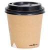 vidaXL Kaffepapirkopper med lokk 120 ml 250 stk brun