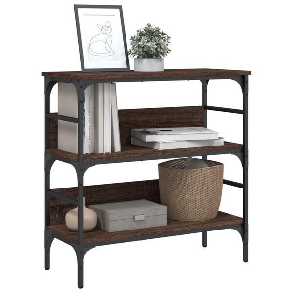 vidaXL Konsollbord brun eik 75x32x75 cm konstruert tre