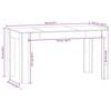 vidaXL Spisebord sonoma eik 140x74,5x76 cm sponplate