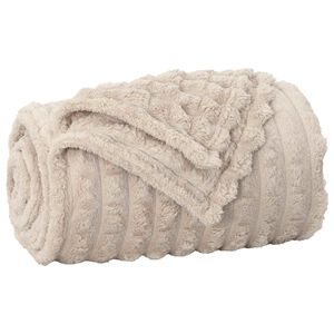 vidaXL Kastteppe Beige 150 x 130 cm Fleece