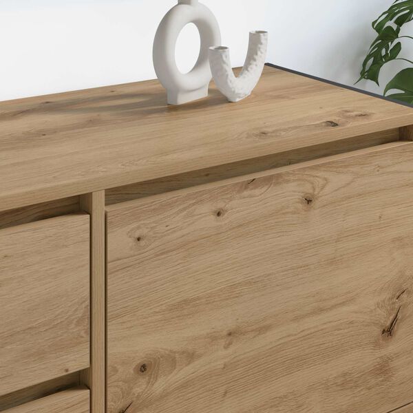 vidaXL TV-skap Kunstnerisk Eik 100 x 36 x 49.5 cm Konstruert tre