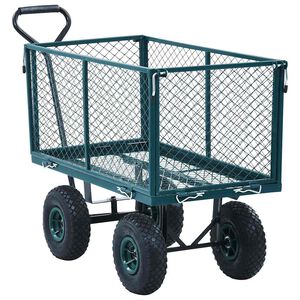 vidaXL H&aring;ndtralle hage gr&oslash;nn 350 kg