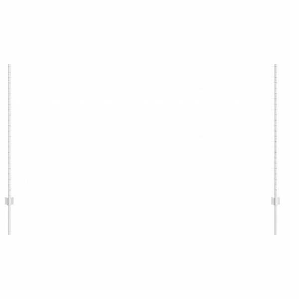 vidaXL Gjerdepåle 44 pcs sølv 180 cm Stål