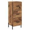vidaXL Serviesskap Gammelt tre 34 x 34,5 x 90 cm Konstruert tre