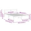 vidaXL Sengestamme med hodegjerde Brun 160 x 200 cm Massiv furu