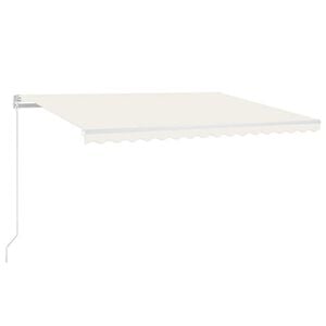 vidaXL Automatisk uttrekkbar markise 450x300 cm kremhvit