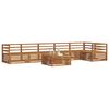 vidaXL Utend&oslash;rs sofa-sett 7 pcs Naturlig Solid akasietre
