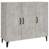 vidaXL Skjenk betonggr&aring; 90x34x80 cm konstruert tre