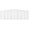vidaXL Gabionkurver buede 25 stk 400x50x120/140 cm galvanisert jern