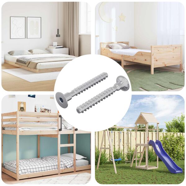 vidaXL Skrue 2 pcs Sinkbelagt 5 x 40 mm Jern