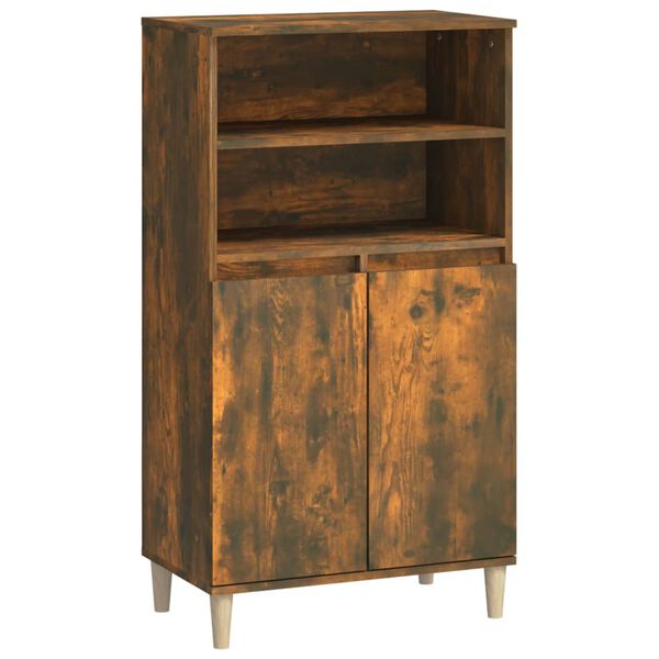 vidaXL Highboard røkt eik 60x36x110 cm konstruert tre