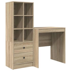 vidaXL Skrivebord Sonoma eik 115,5 x 50 x 127 cm 2 stk.