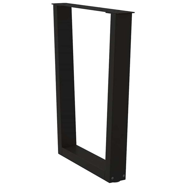 vidaXL Spisebordben V-formet 2 stk svart 60 x (72-73,3) cm stål