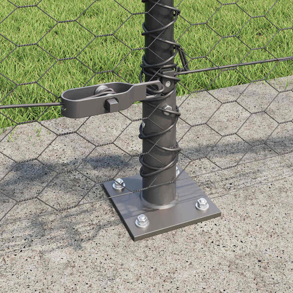 vidaXL Gjerdep&aring;le Gr&aring; 100 x 0,4 m (36 mm nett) St&aring;l og PVC