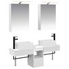 vidaXL Baderomsskapsett 5 pcs Hvit 50 x 14,5 x 70 cm Konstruert tre