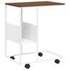 vidaXL Sidebord med hjul hvit 55x36x63,5 cm konstruert tre