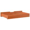 vidaXL Sengeskuffer 2 stk voksbrun 95x55x17 cm heltre furu