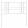 vidaXL Utskiftbar sengegavl i metall hvit 107 cm