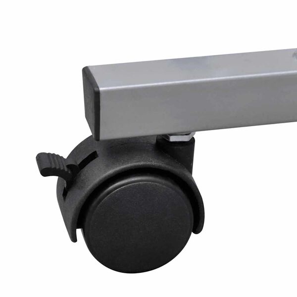 vidaXL Databord med uttrekkbart tastaturbrett hvit