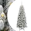 vidaXL Kunstig juletre Hvit 180 cm PVC og plast og st&aring;l og PE