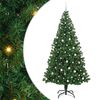 vidaXL Kunstig juletre med 300 LED gr&oslash;nn 240 cm PVC og St&aring;l og Plast