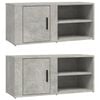 vidaXL TV-benker 2 stk betonggr&aring; 80x31,5x36 cm konstruert tre