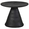 vidaXL Sidebord svart &Oslash;50x40 cm heltre mango